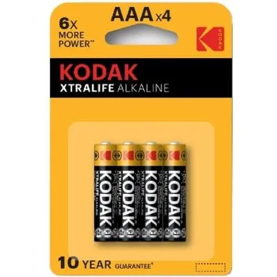 Батарейка Kodak алкалиновая LR03-4BL XTRALIFE Alkaline Батарейка Kodak алкалиновая LR03-4BL XTRALIFE Alkaline