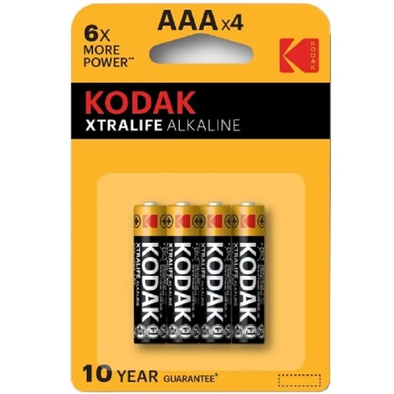 Батарейка Kodak алкалиновая LR03-4BL XTRALIFE Alkaline Батарейка Kodak алкалиновая LR03-4BL XTRALIFE Alkaline