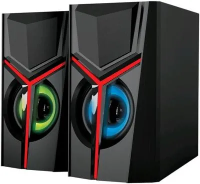 Акустическая система 2,0 Qumo Tron AS007,10ВТ, RGB подсветка USB+3.5 jack, объемное звучание Акустическая система 2,0 Qumo Tron AS007,10ВТ, RGB подсветка USB+3.5 jack, объемное звучание