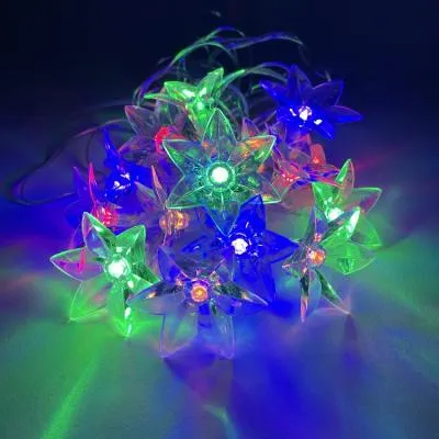 Гирлянда светодиодная Цветы 3 м провод прозрачный LED-15 220V мультиколор 8 режимов Эра ENIN-3Z
