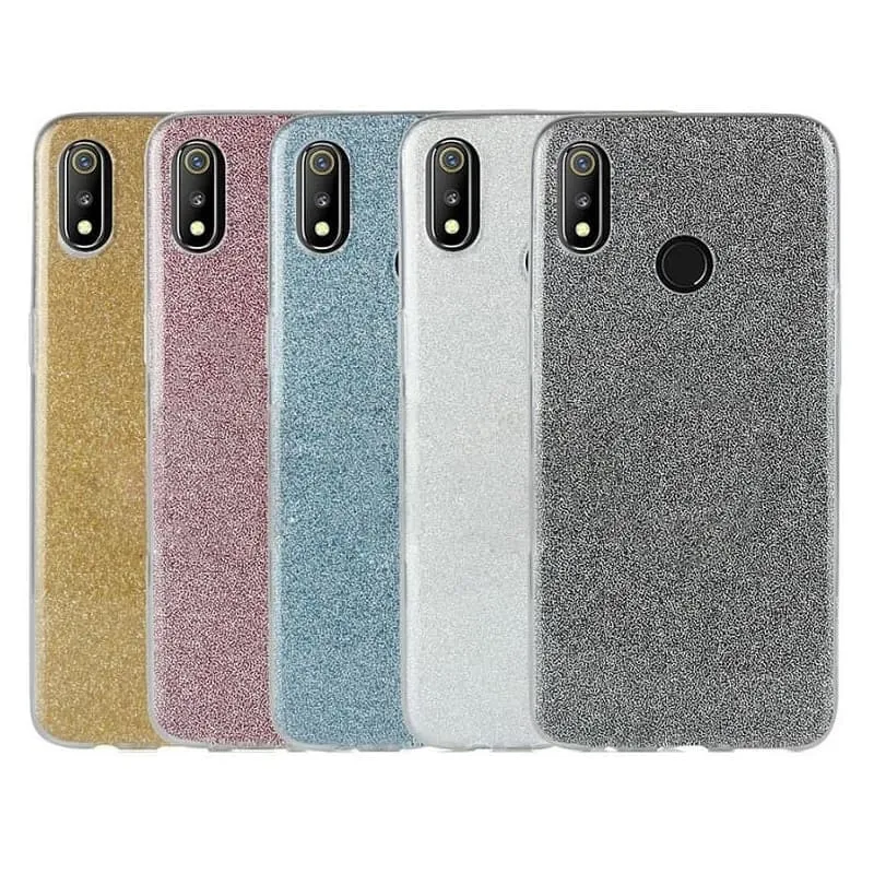 фото Чехол накладка для Xiaomi Redmi 8A силикон с блеском голубая