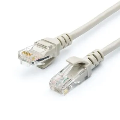 Кабель для интернета Патч-корд UTP Atcom AT9060 RJ45, CAT.5e, 0.2м серый