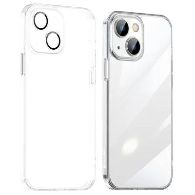 Чехол накладка для iphone 12 (6.1) SULADA Crystal Clear силикон+пластик прозрачная с защитой камеры