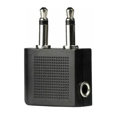 Аудио адаптер переходник для наушников в самолет Smartbuy A209 Jack 3.5мм (F)-2x3.5мм (M)