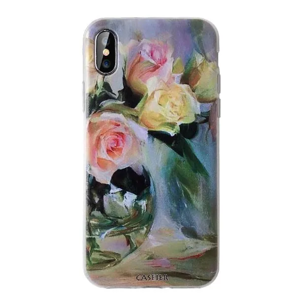 фото Чехол накладка для Xiaomi Redmi Note 8T Caseier розы в вазе силикон прозрачная