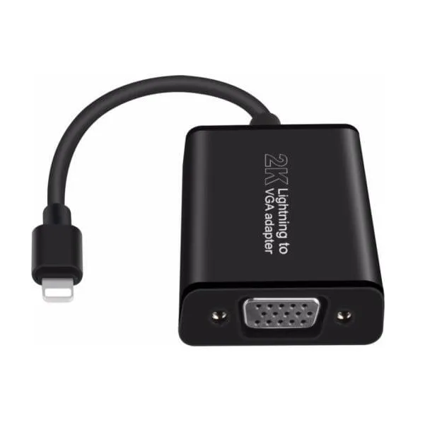 Адаптер переходник конвертер с Lightning на VGA с кабелем AUX Fixtor OT-755106 черный Адаптер переходник конвертер с Lightning на VGA с кабелем AUX Fixtor OT-755106 черный