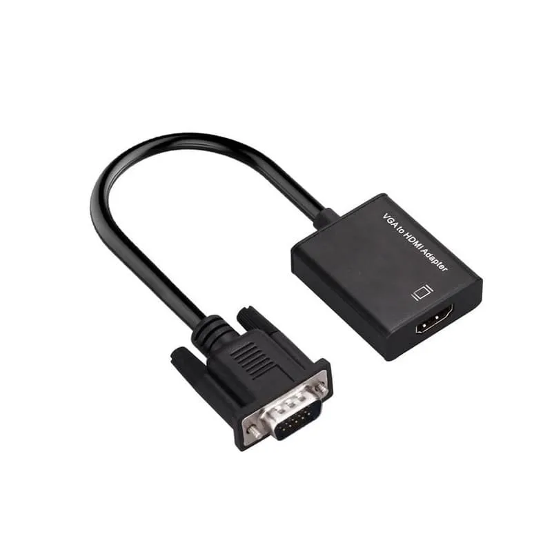 Адаптер переходник с VGA на HDMI с кабелем AUX Fixtor OT-5138 черный Адаптер переходник с VGA на HDMI с кабелем AUX Fixtor OT-5138 черный