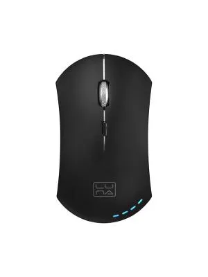 Мышь беспроводная, аккумуляторная 600mAh,кабель зарядки, Qumo Office Luna M74 черная