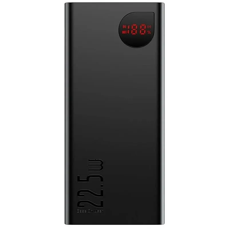 фото Внешний аккумулятор повербанк Power bank Baseus Adaman Metal Digital Display 20000mAh PD 22.5W черный PPADM20S / PPAD000101