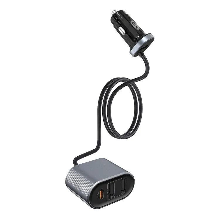 Изображение Автомобильное зарядное устройство xomobile CC23 PD+2QC3.0 / Type-C USB-C+2USB 2,4A серое фото Автомобильное зарядное устройство xomobile CC23 PD+2QC3.0 / Type-C USB-C+2USB 2,4A серое