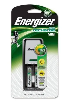 Зарядное устройство для аккумуляторных батареек Energizer Charger Mini EU + 2 HR6 2000mAh Зарядное устройство для аккумуляторных батареек Energizer Charger Mini EU + 2 HR6 2000mAh