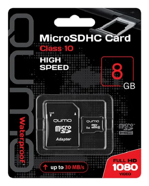 Изображение Карта памяти QUMO Micro SDHC Class 10 8Gb