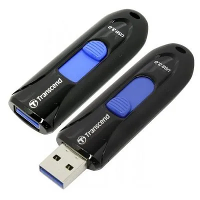 Флеш-накопитель Transcend JF790K USB 3.1 Gen 1 32Gb черно-синий выдвижной