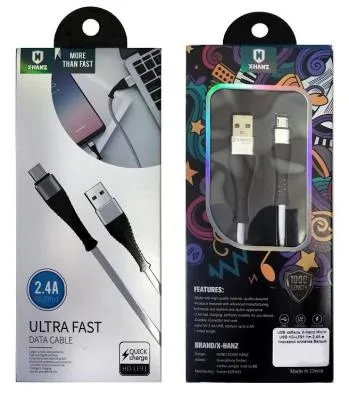 Кабель для зарядки Type-C USB X-Hanz HD-HL93 1м 3А белый