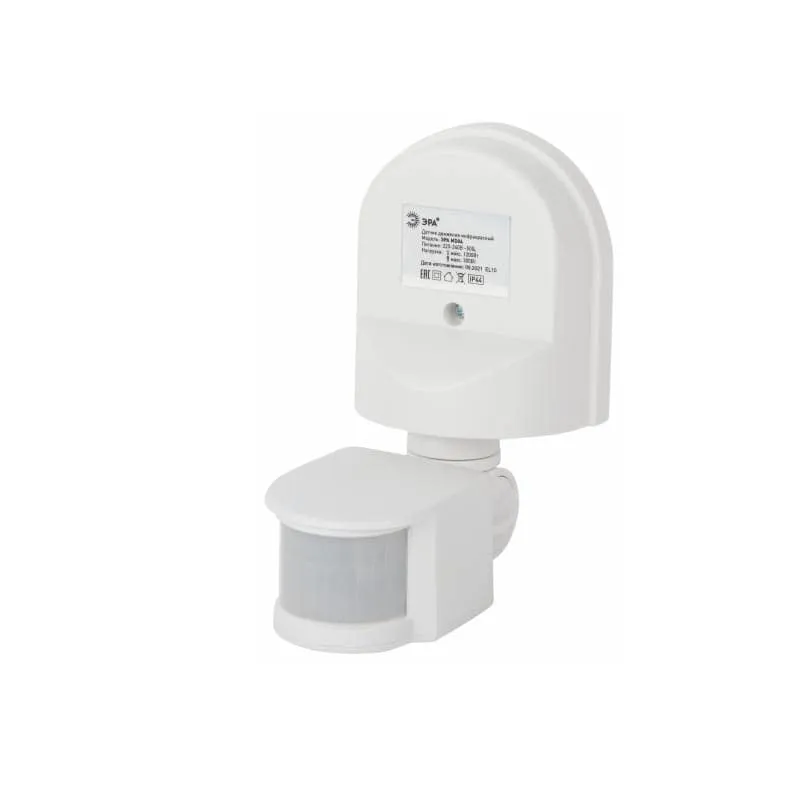 Датчик движения Эра MD-04 инфракрасный настенный 1200Вт IP-44 6м 