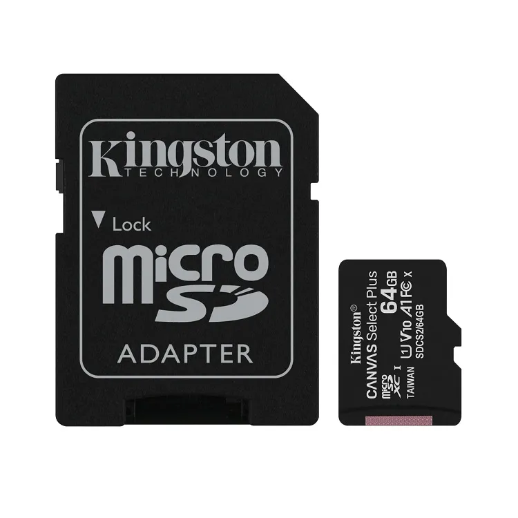 Изображение Карта памяти Kingston Micro SDXC Class 10 UHC-I A1 Canvas Select Plus 100MB/s 64Gb Изображение Карта памяти Kingston Micro SDXC Class 10 UHC-I A1 Canvas Select Plus 100MB/s 64Gb