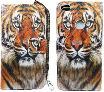 Чехол-книжка для Huawei P8 Lite тигр