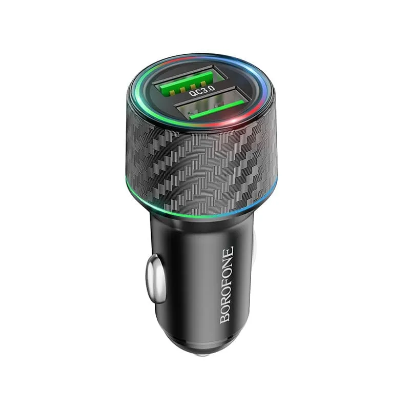 фото Автомобильное зарядное устройство Borofone BZ21A 2USB QC3.0 36W черное