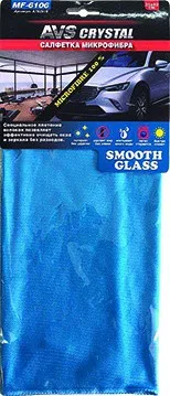 Салфетка микрофибра особого плетения для стекол и зеркал AVS MF-6106 (35х40см)(1шт)