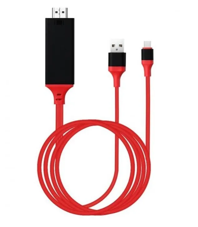 Кабель HDTV Type-C - HDMI Ealdom ET-WS8C красный с черным