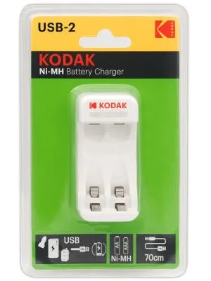 Зарядное устройство для аккумуляторных батареек Kodak C8001B USB-2 Зарядное устройство для аккумуляторных батареек Kodak C8001B USB-2