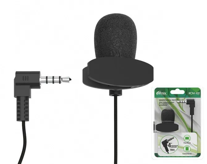 Мультимедийный микрофон Ritmix RCM-102 4-х пиновый разъем