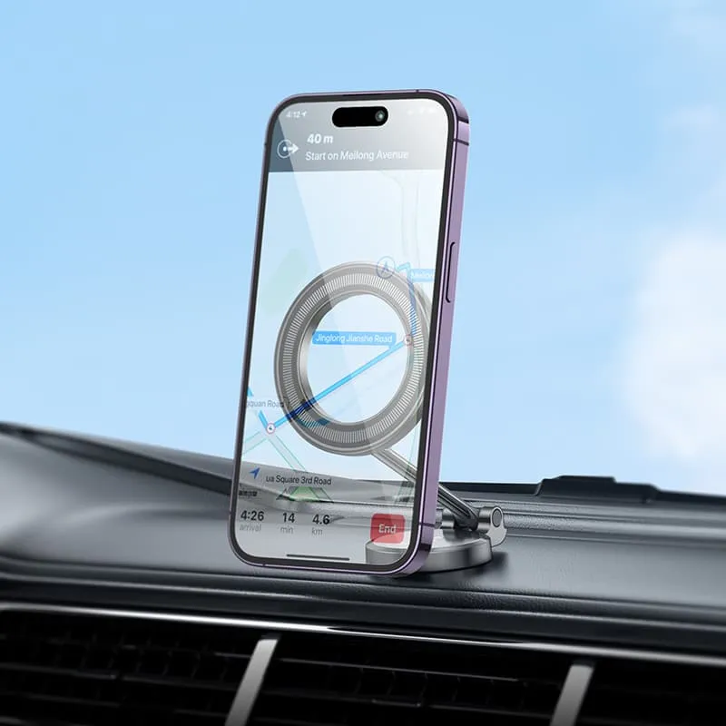 Изображение Автомобильный держатель для телефона HOCO H51 магнитный на панель металл серый сайта akstel.ru фото Автомобильный держатель для телефона HOCO H51 магнитный на панель металл серый