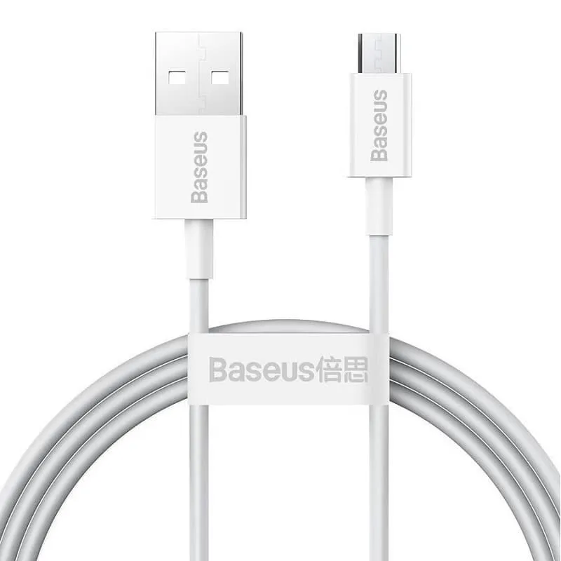 Кабель для зарядки Micro USB Baseus Superior CAMYS-A02 2A 2м белый Кабель для зарядки Micro USB Baseus Superior CAMYS-A02 2A 2м белый