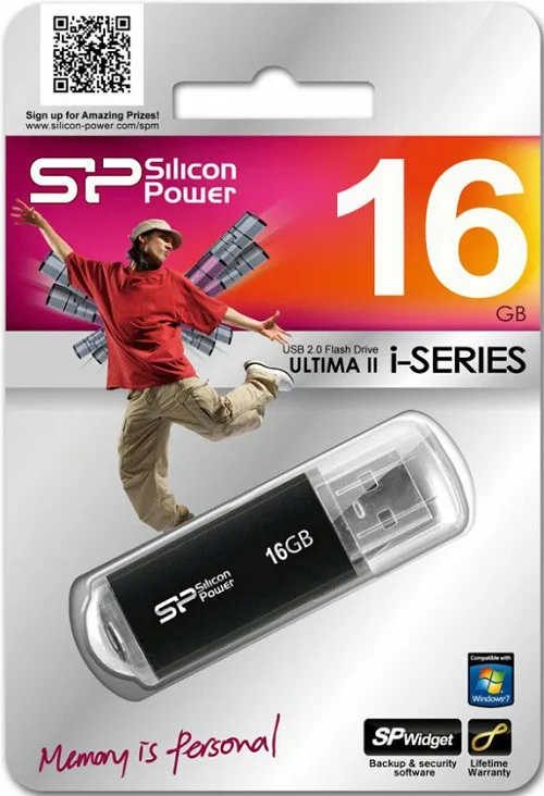 Изображение Флеш-накопитель Silicon Ultima U02 Black 16Gb