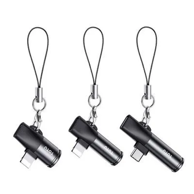 Аудио адаптер переходник для наушников iphone с Lightning на 2 Lightning Totu Design EAUC-22 2A черный