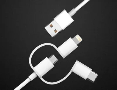 Кабель для зарядки 3 в 1 Lightning/Micro USB/Type-C USB Xiaomi XM3001 1м белый
