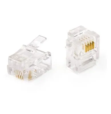 Коннектор Atcom AT2419 RJ12 прозрачный пластик