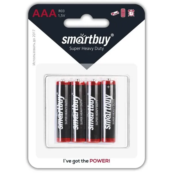 Батарейка Smartbuy солевая R03/4B (SBBZ-3A04B)