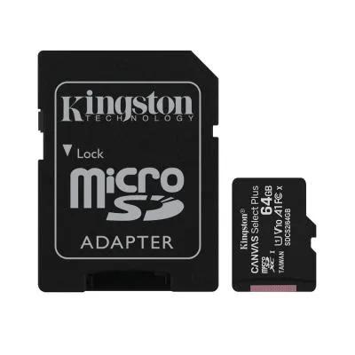Карта памяти Kingston Micro SDXC Class 10 UHC-I A1 Canvas Select Plus 100MB/s 64Gb Карта памяти Kingston Micro SDXC Class 10 UHC-I A1 Canvas Select Plus 100MB/s 64Gb