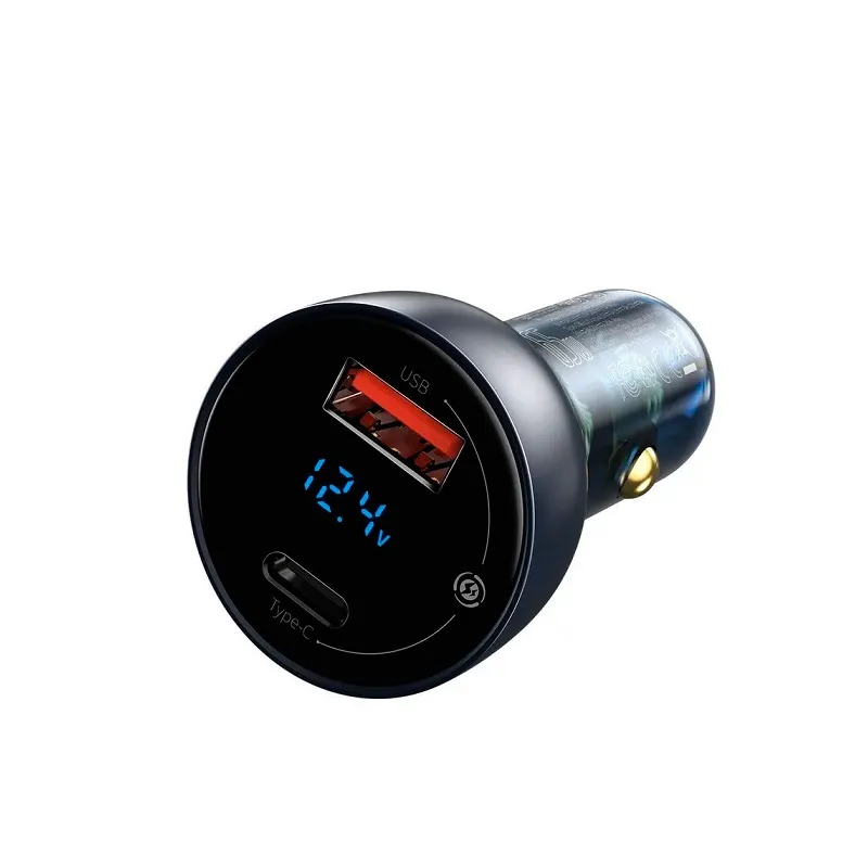 фото Автомобильное зарядное устройство Baseus Particular PD3.0 65W+QC3.0 QC4.0 PPS / Type-C+USB серебро CCKX-C0A