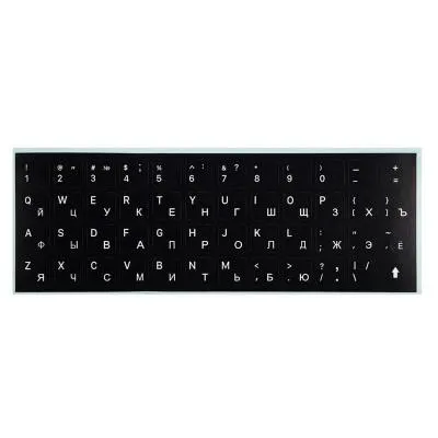 Наклейка на клавиатуру Barn&Hollis для Macbook русская и английская раскладка Ver.2 черный Наклейка на клавиатуру Barn&Hollis для Macbook русская и английская раскладка Ver.2 черный