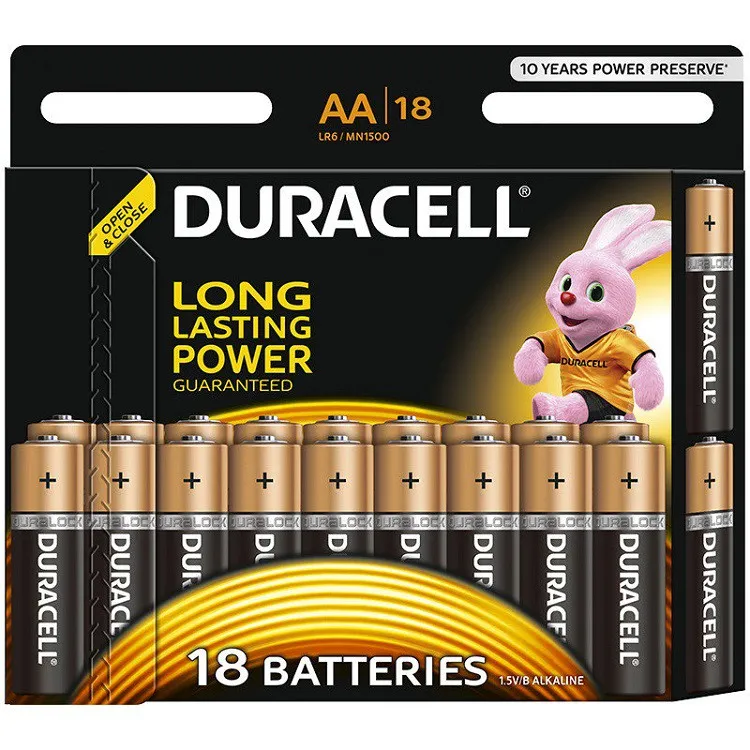 Батарейка Duracell алкалиновая LR6-18BL Basic