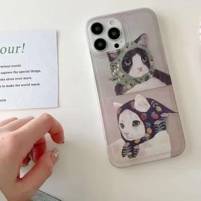 Чехол накладка для iphone 11 (6.1) JES силикон котики в косынках