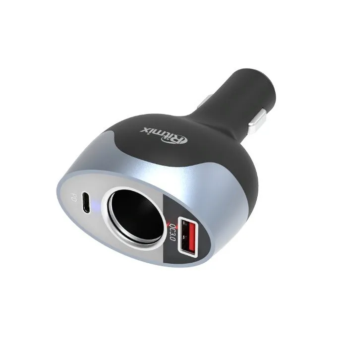 Изображение Разветвитель Ritmix RM-12XQPD прикуриватель PD+QC3.0 черное сайта akstel.ru фото Разветвитель Ritmix RM-12XQPD прикуриватель PD+QC3.0 черное