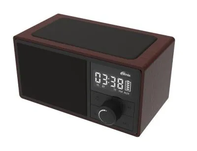 Радиочасы Ritmix RRC-880 с беспроводной зарядкой черные