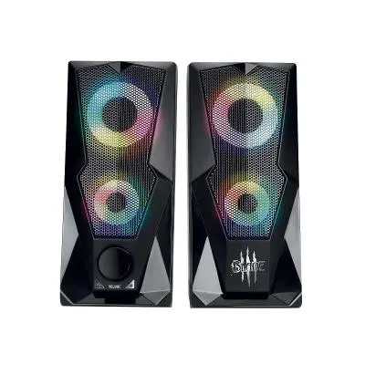 Акустическая система 2,0 Qumo Blade AS001,15ВТ, RGB подсветка USB+3.5 jack, объемное звучание
