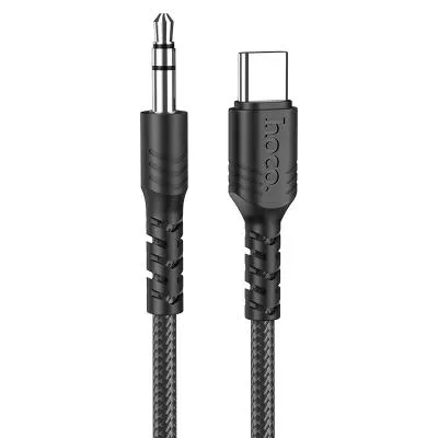 Кабель Aux Jack 3.5 - Type-C USB-C HOCO UPA17 1м черный