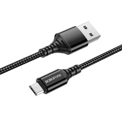 Кабель для зарядки Micro USB Borofone BX54 плетеный черный