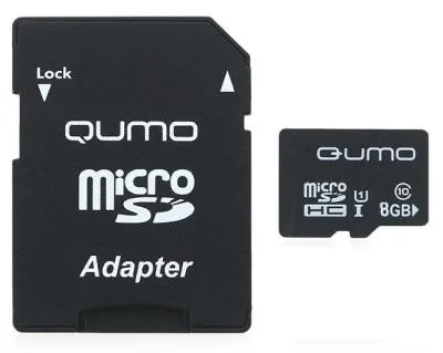Карта памяти QUMO Micro SDHC Class 10 UHS-I 3.0 90MB/s 8Gb