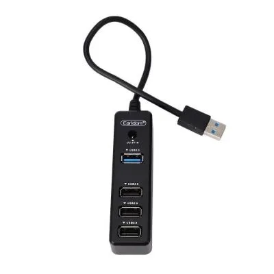 Разветвитель адаптер переходник USB HUB Хаб Ealdom ET-HUB07 4 порта USB 2.0x3+USB 3.0 черный