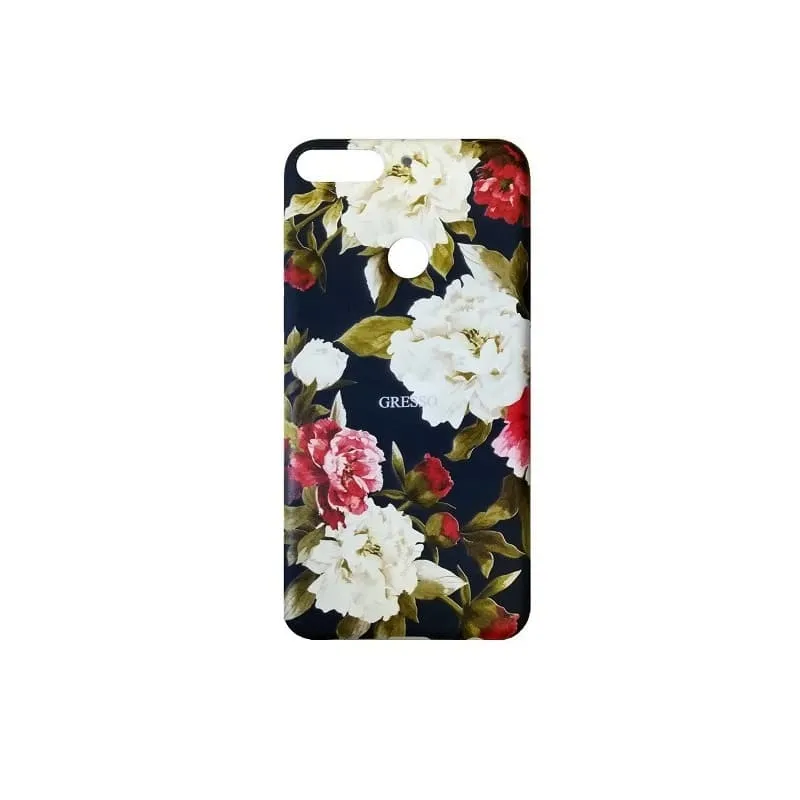 фото Чехол накладка для Xiaomi Redmi 9T Gresso Цветы Барокко силикон синий