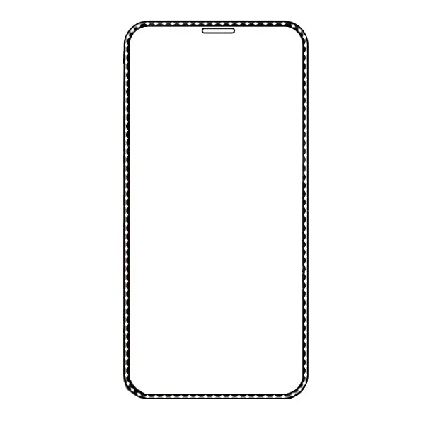 фото Защитное стекло для iphone 11 Pro/X/XS 5.8 Lanxiu Diamond Full Cover черное