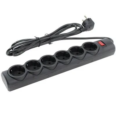 Сетевой фильтр DEFENDER DFS 155 6 гнезд 5м черный