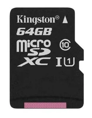 Карта памяти Kingston Micro SDXC Class 10 UHC-I Canvas Select Plus A1 100MB/s 64Gb без адаптера