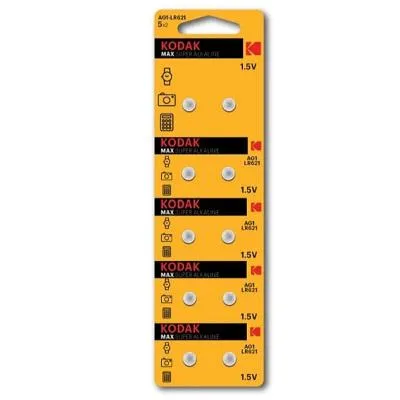 Батарейка Kodak алкалиновая AG1 (364) LR621, LR60 (KAG1-10) Max Батарейка Kodak алкалиновая AG1 (364) LR621, LR60 (KAG1-10) Max